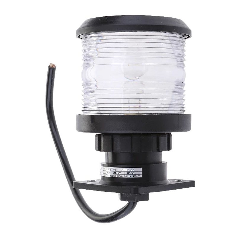 Luz De Navegação 24Volts 360Graus Incolor Barcos De Até 12M