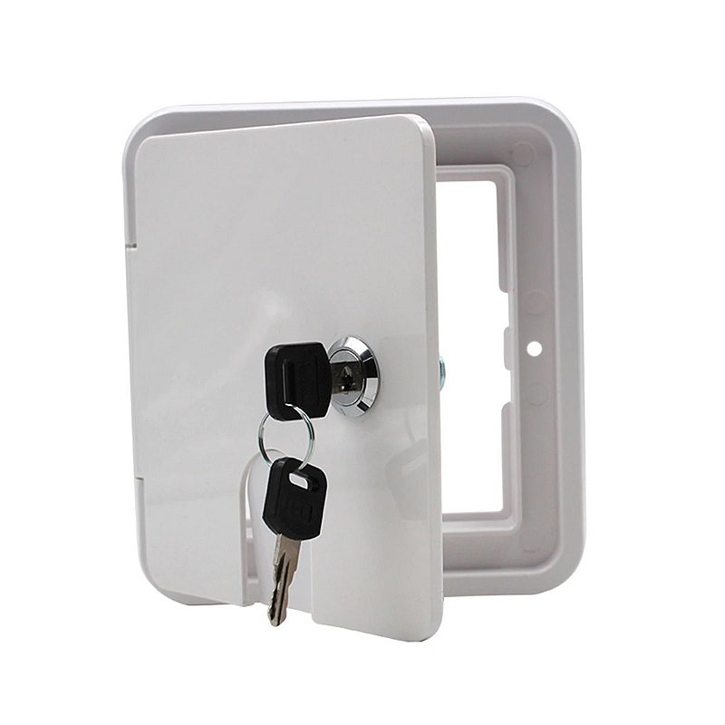 Escotilha Com Chave Porta Tomada Elétrica Motorhome Lancha