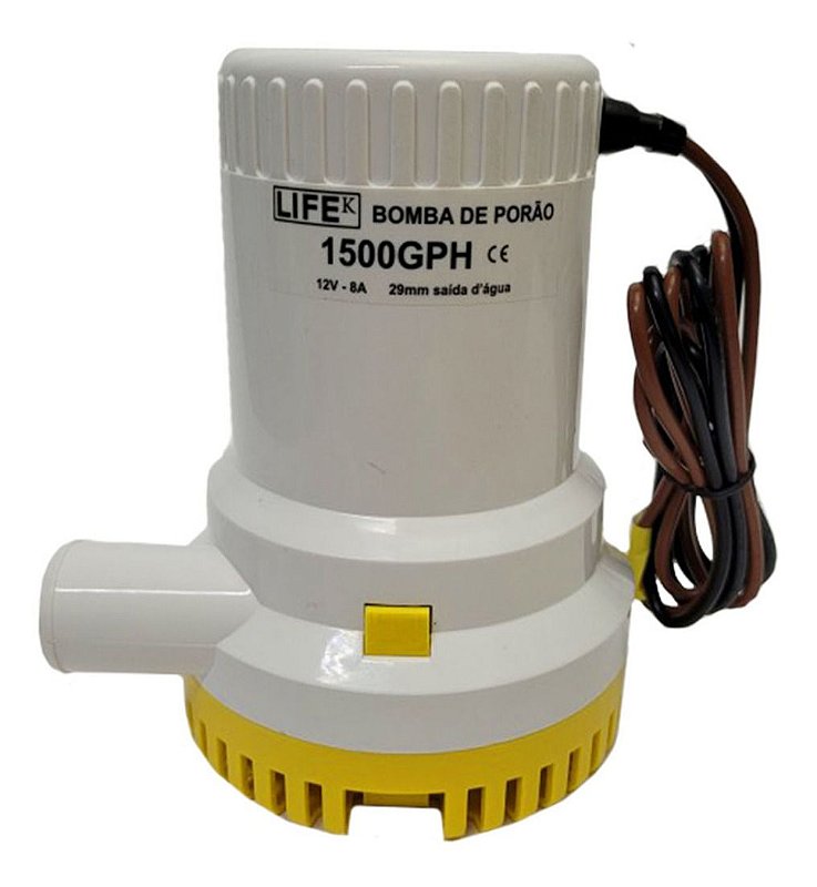 Bomba De Porão Life K 1500 Gph 12volts Náutica Para Lancha