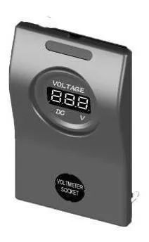 Painél Mini Voltímetro Digital Marinizado Com Led Automotivo