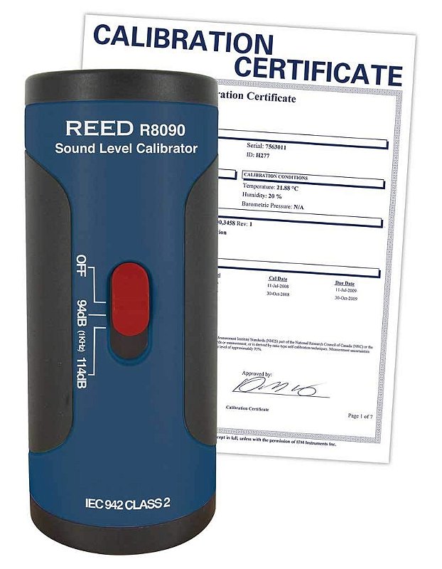 Calibrador de nível sonoro Reed Instruments R8090 (SC-05) com ...