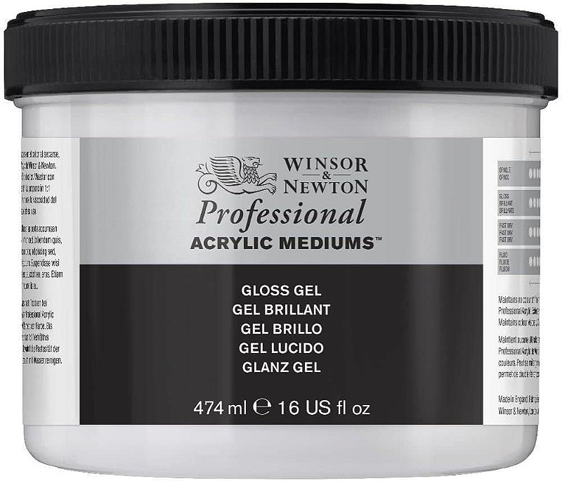 Winsor & Newton Medium Gel Acrilico Opaco - 474 Ml, Trasparente, Per Pittura Artistica