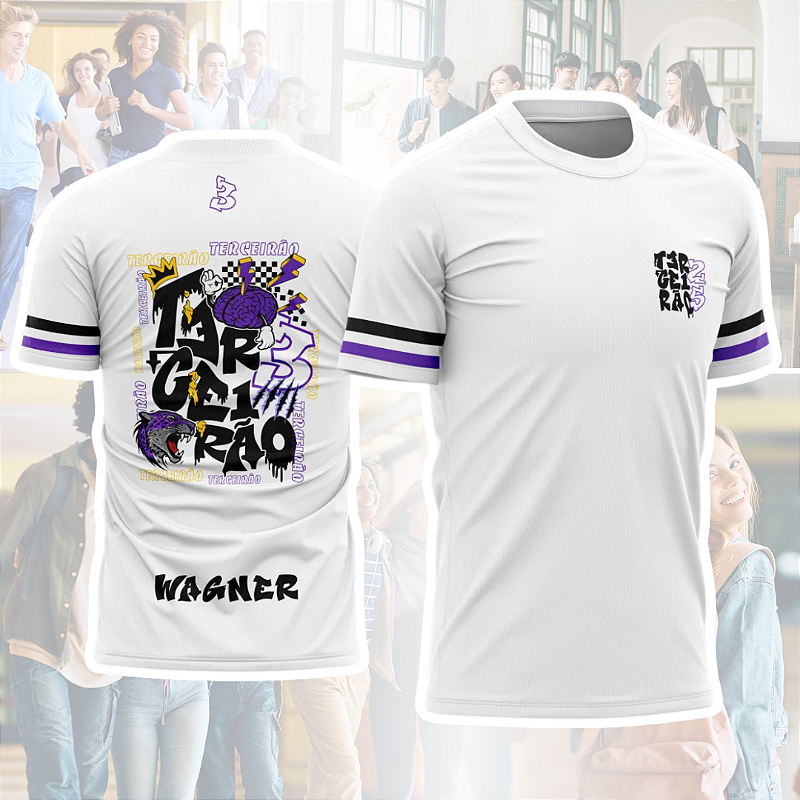 Kit 10 Unidades Camiseta Terceirão Manga Curta Dry Fit