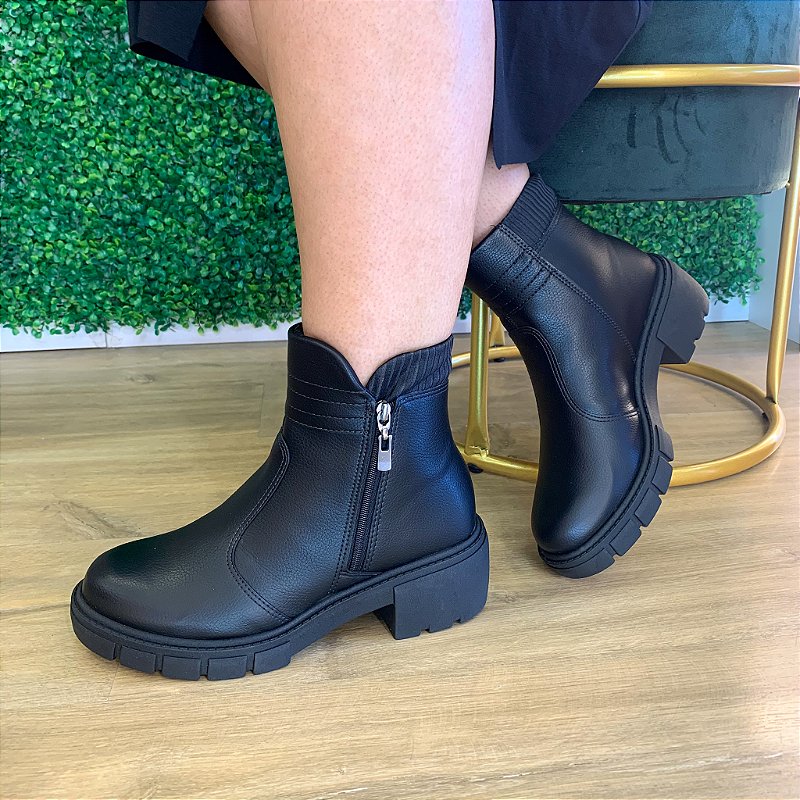 Calçado Bota Coturno Beira Rio Tratorada Feminina Best Bota