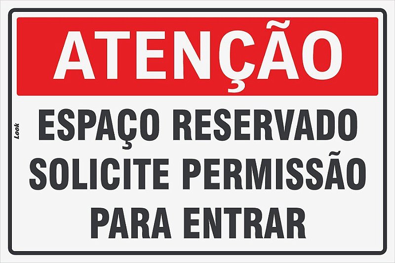 Placa personalizada de atenção