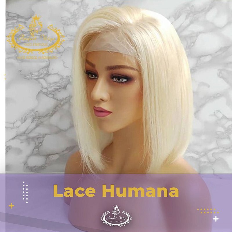LACE CHANEL DE CABELO HUMANO 30CM LISO - Perfect Wigs