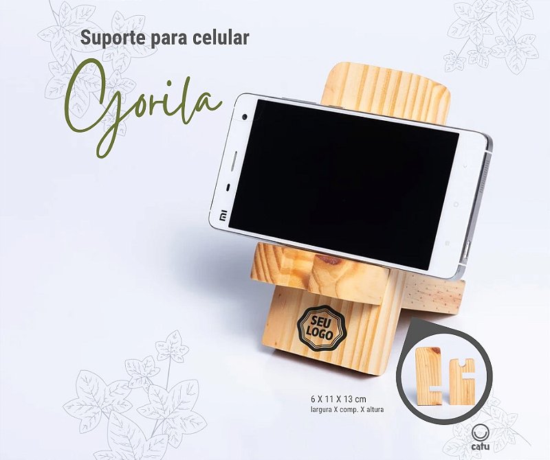 Suporte para Celular Gato Filhote - Gorila Clube