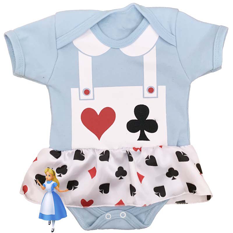 Body Vestido Bebe Alice No Pais Das Maravilhas Baby Dress Baby Dress Loja Especializada Em Moda Infantil