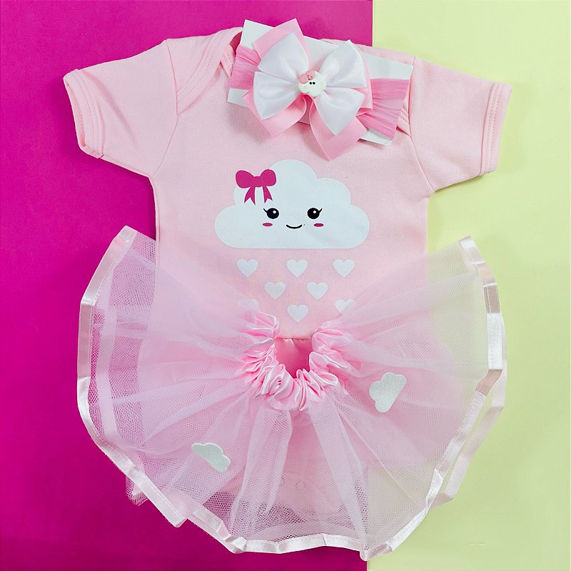 Kit Body Bebê Luxo Tule Nuvem Chuva de Amor | Baby Dress - Baby Dress -  Loja Especializada em Moda Infantil