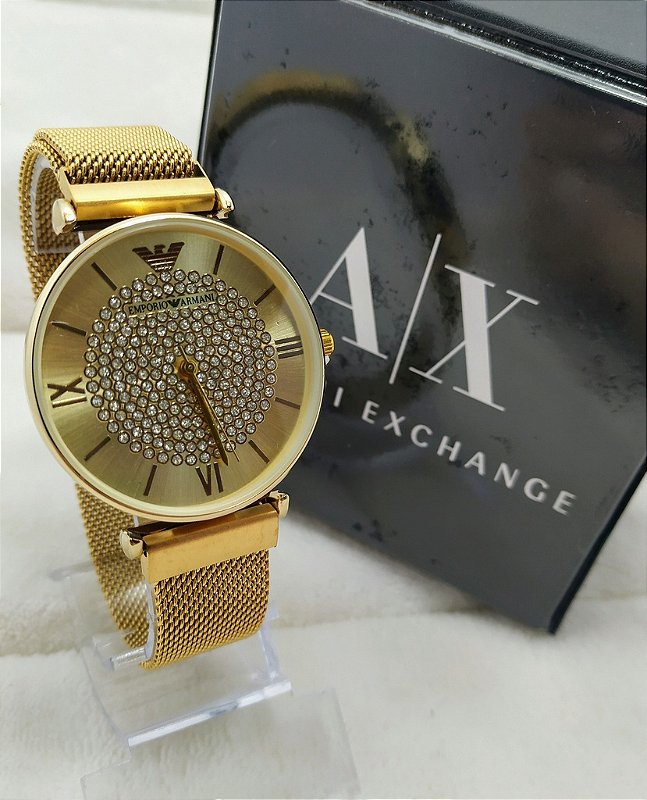Relógio Armani AR1926 Feminino Dourado - Relógios Brasil