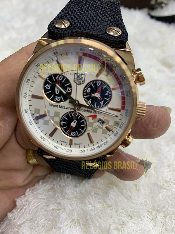 Tag heuer formula 1 pulseira de couro Clearance