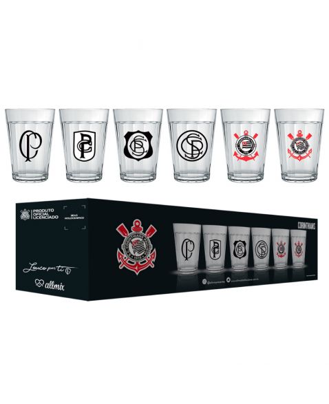 COPO AMERICANO 190 ML PALMEIRAS - JOGO DE 6 UNIDADES (7898919013838)