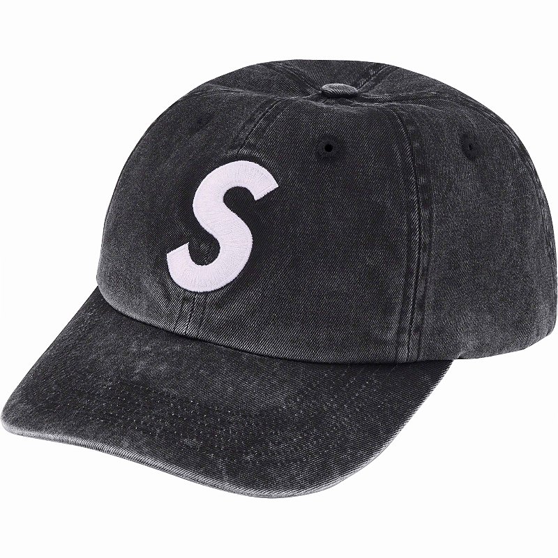 Supreme Pigment Print S Logo 6-Panel (FW23) Black - Loro - Itens