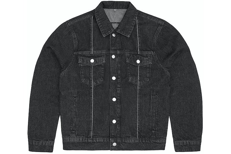 ジャケット・アウター Corteiz Denim JACKET BLACK corteiz-c-star-stitch-down-