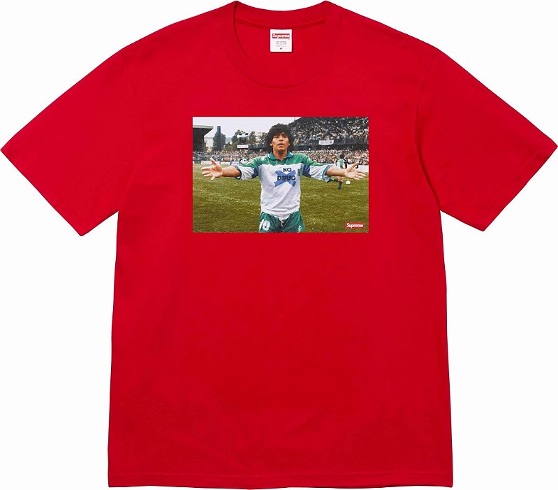 supreme maradona tee red - Loro - Itens Exclusivos e Limitados