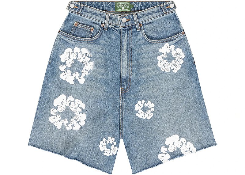 Denim Tears The Cotton Wreath Jeans Short Light Wash - Loro