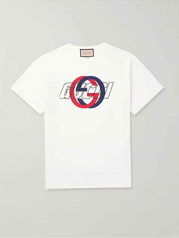 Gucci Logo-Print Cotton-Jersey T-Shirt - white - Loro - Itens