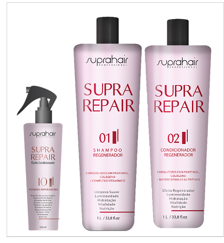Kit Regenerador Supra Repair 3 PRODUTOS - SupraHair Professional