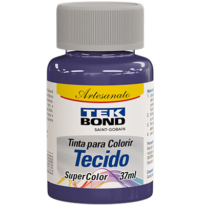Tinta Roch TINTA PARA TECIDO FOSCA ROXO 37 ML 12 UNIDADES SUPER COLOR TEKBOND ...