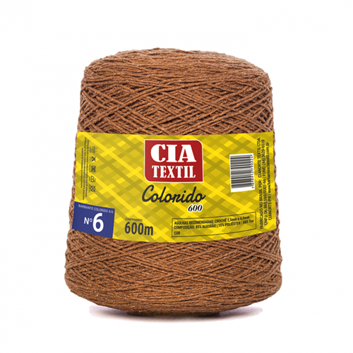 BARBANTE COLORIDO 600 N. 6 600M CARAMELO ESCURO CIA TEXTIL - LAMAR