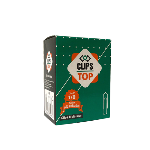 CLIPS METALICOS 1/0 CAIXA GRANDE (740 UNIDADES) CLIPS TOP - LAMAR