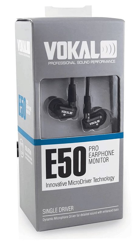 Fone de Ouvido In Ear Profissional E50 37db Vokal | Roll Over - Roll Over  Instrumentos Musicais