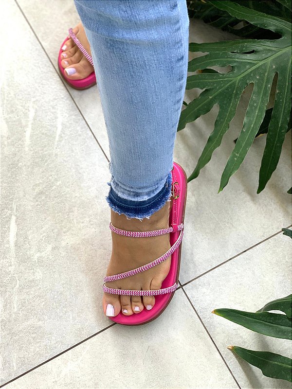Sandália Feminina Papete Birken Rosa Pink - Loja de Calçados Online | THOWS