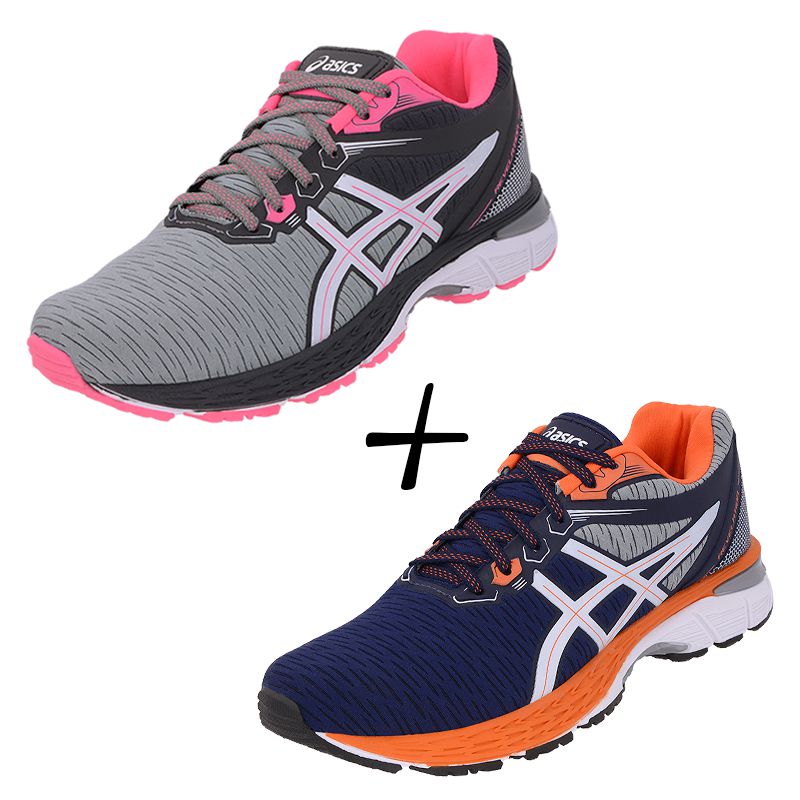 asics azul e laranja
