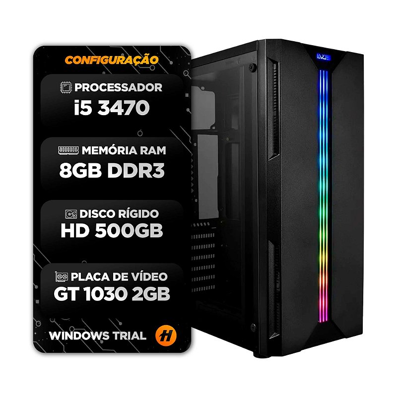 Computador Gamer Intel Core I5 3470 3,2GHz - GTX 1030 2Gb Computador Gamer Intel Core I5 3470 3,2GHz - GTX 1030 2Gb
