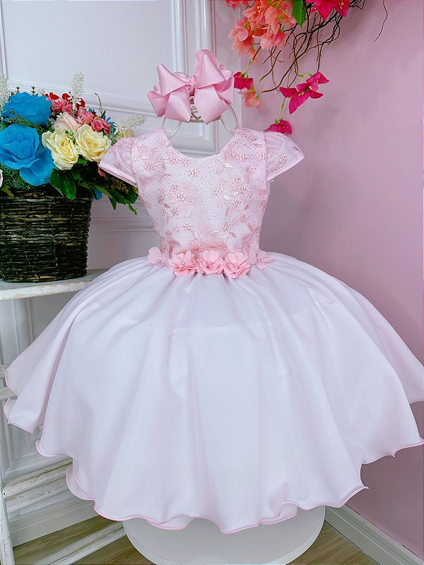 Vestido Princesa Jardim Encantado Azul Bebe - Fabuloso Ateliê