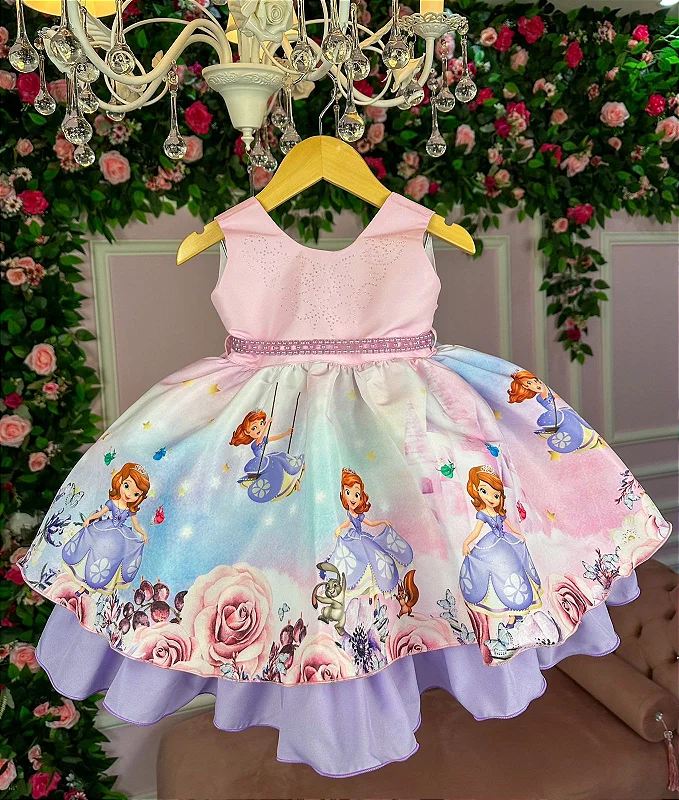 Fantasia Princesa Sofia Infantil de Luxo Completa