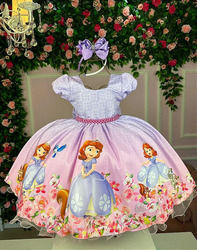 Vestido Tematico Princesa Sofia Infantil