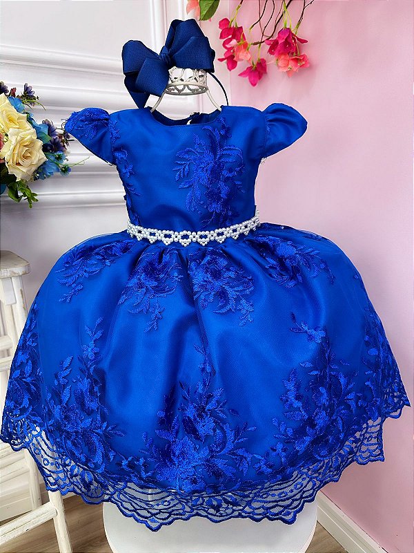 Vestido hot sale realeza azul