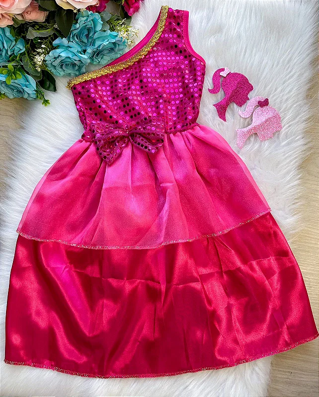 Vestido De Festa Fantasia Infantil Barbie em Promoção na Americanas