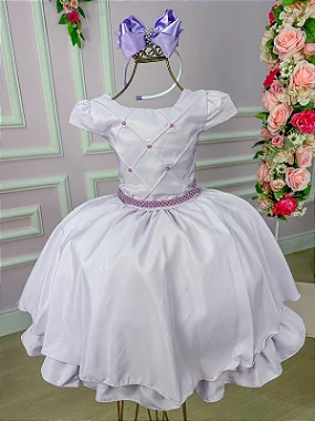 Vestido Infantil Princesa Sofia Lilás Luxo - Fabuloso Ateliê