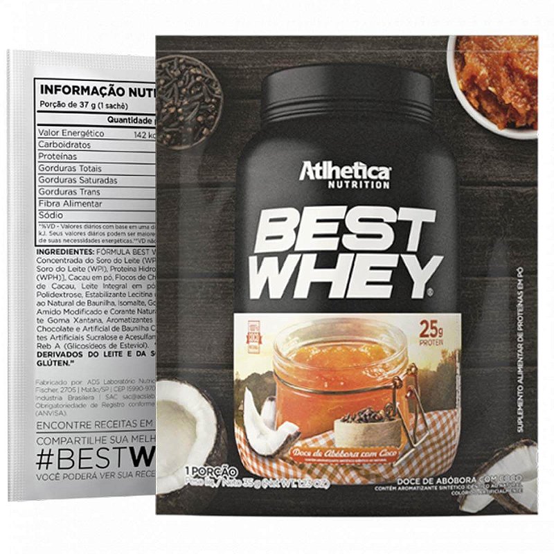 Sachê Best Whey (Unidade 40G) - Atlhetica Nutrition - Uma Vida Suplementos  - Loja Online e Delivery de Suplementos Alimentares