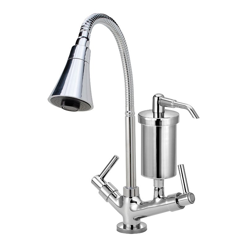 Torneira Gourmet C51 Cone Cromada Filtro Cozinha Mesa
