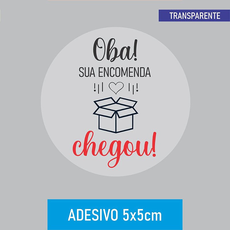 Rótulo - Chegou (Transparente) - Adesivos de Box, Parede, Decoração em ...