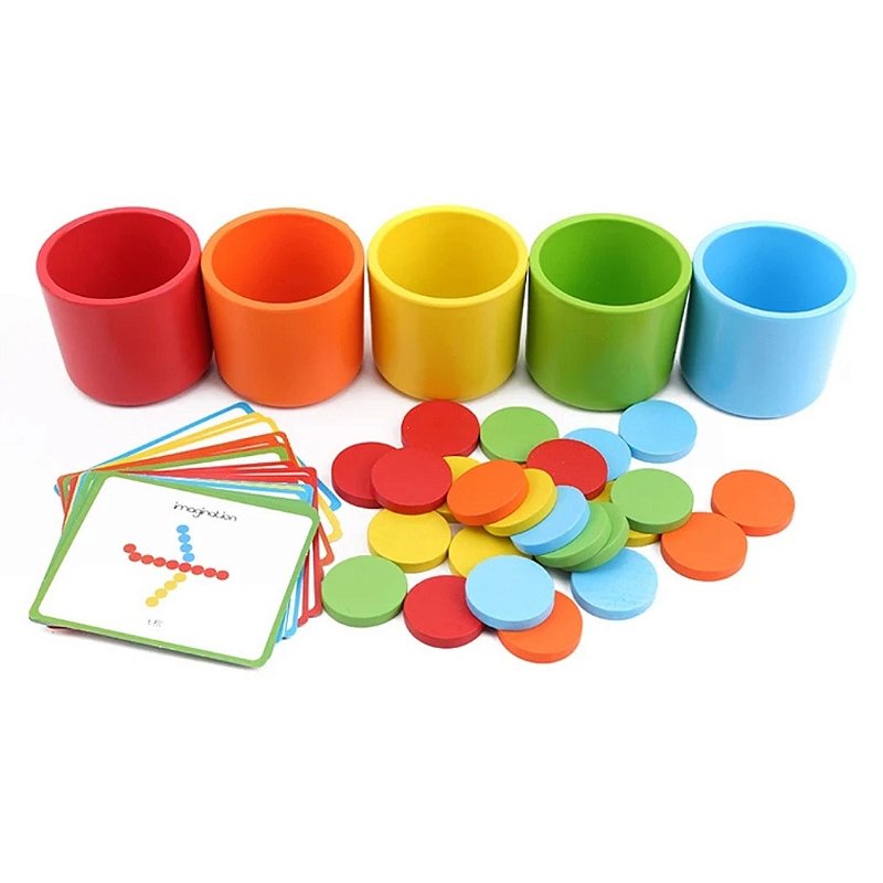 Jogo pareamento das cores, associe as cores, montessori - Grimm Toys