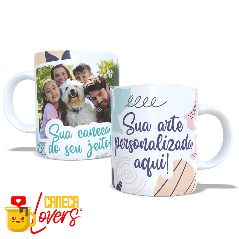Caneca Personalizada - Alça e Interior Branco - Arte Exclusiva - Caneca ...