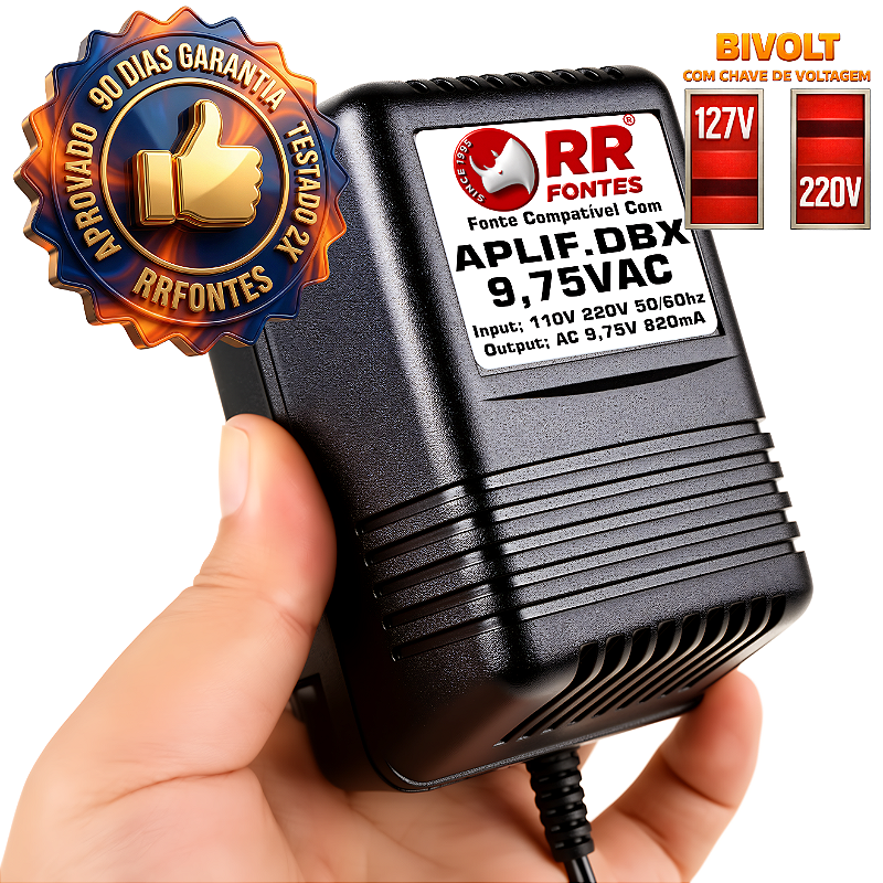 Fonte AC 9,75V Crossovers Processadores Sintetizadores DBX - RR