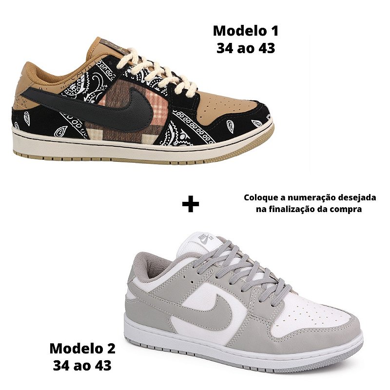 Travis Scott x Dunk Low Cactus Jack + SB Dunk Low Grey Fog - M