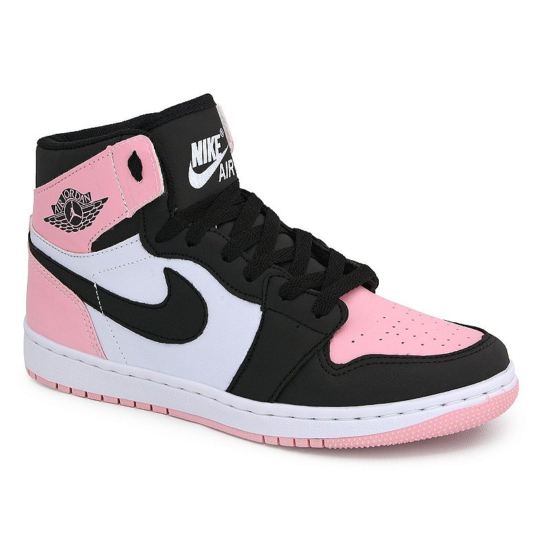 Nike Air Jordan 1 Preto / Rosa - M.Shoes Imports