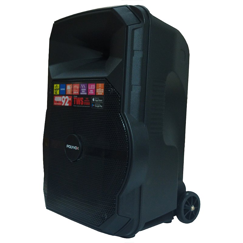 Caixa Ativa Com Bateria 400W 12 polegadas XC-512T - POLYVOX