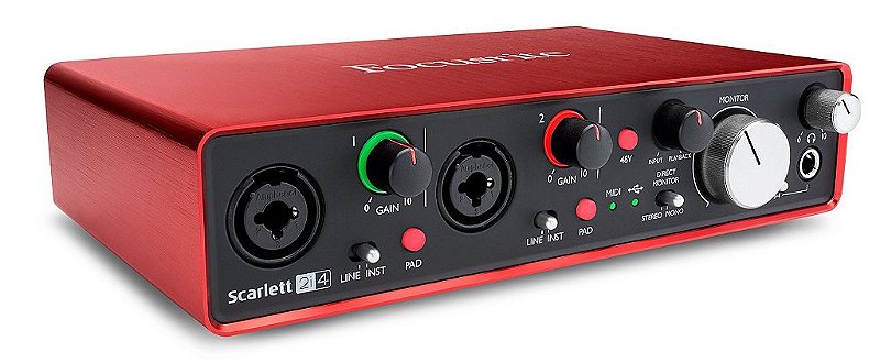 DJ機材 Ficusrite Scarlett 2i4 Gen2 interface-de-audio-2-geracao-