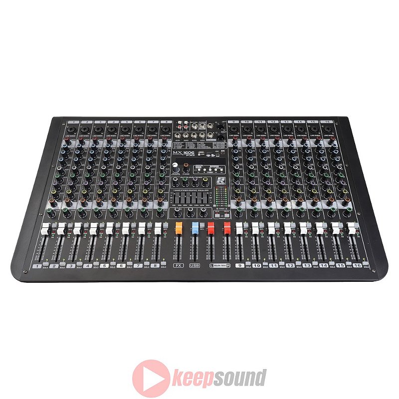 Mesa de Som Analógica 16 Canais 4 auxiliares MX1606FXR - STANER