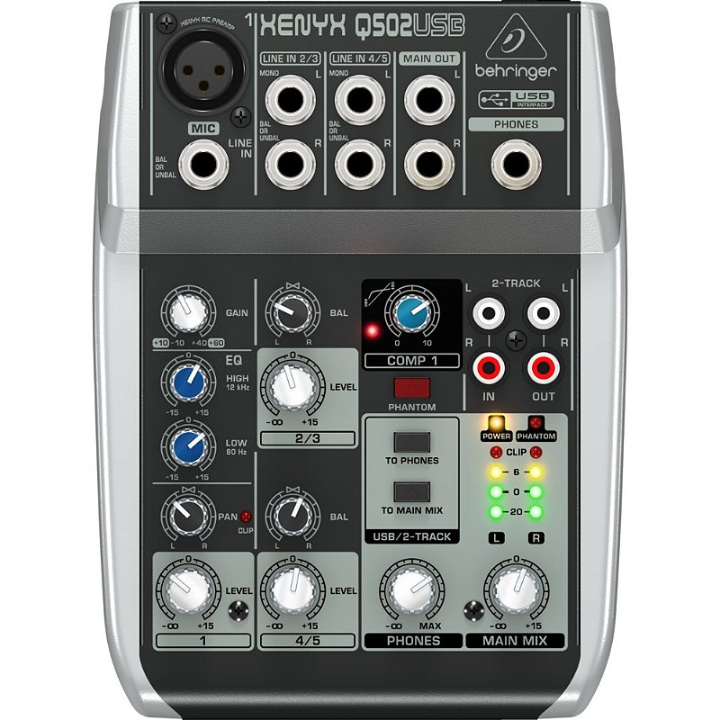Mesa De Som Analógica XENYX Q 502 USB - BEHRINGER - KEEPSOUND