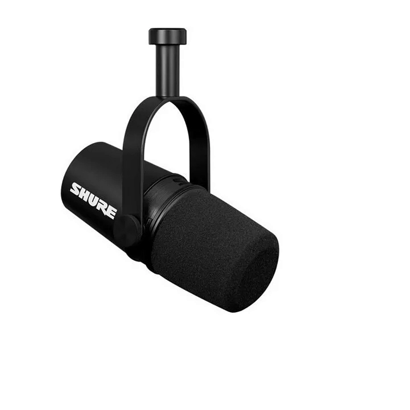 Microfone Podcast Shure Cardi MV7+-K BLACK Profissional