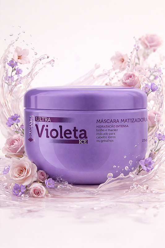Máscara Ultra Violeta Efeito ICE 250g - Diamante Profissional