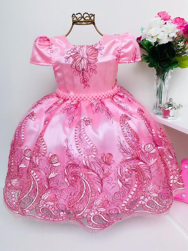 VESTIDO REALEZA ROSA - Ss boutique Infantil - Aqui encontra do básico ao luxo pra moda baby e infantil. VESTIDO REALEZA ROSA - Ss boutique Infantil - Aqui encontra do básico ao luxo pra moda baby e infantil.